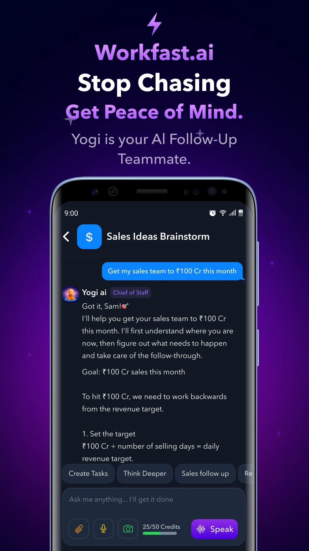 Workfast AI screenshot